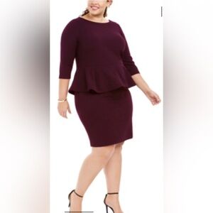 calvin klein peplum sheath dress Brand New